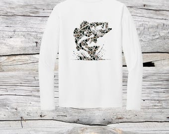 Long Sleeve Fishing Dry-Fit Moisture Wicking Cooling Camouflage Fishing shirt