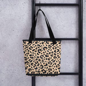 Cheetah Print Tote Bag | Wild Leopard Pattern Shoulder Bag | Animal Print Accessory | Trendy Safari Chic Handbag |  Market Bag | Garden Bag