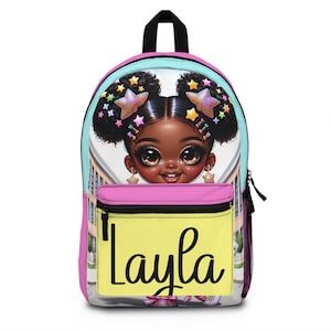 Personalized Kids Backpack for Girls, Custom Name Backpack with Black Girl Magic Art, Toddler School Bookbag, Custom Gift for Girls