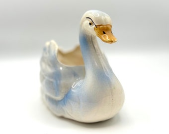 Ceramic Swan Planter | Made in Japan | Unique Planter