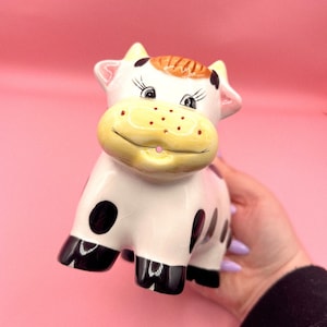 Vintage Houston Harvest Adorable Cow Creamer, Farmhouse Kitchen Decor