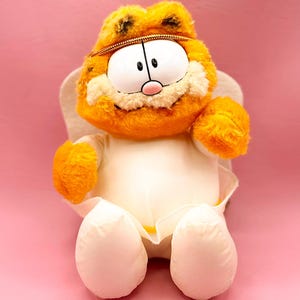 Vintage Angel Garfield Plush, 1978s Garfield Toy, Jim Davis Collectible, Holiday Angel Cat Plush, Retro Christmas Decor, Rare Cartoon Plush