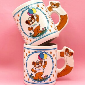 Vintage Zellers Zeddy Bear Mug, 1980s Canadian Mascot Zeddy, Retro Cartoon Character Coffee Cup, Collectible Zeddy Mug, Sold Individually