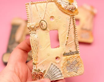 Vintage Victorian Light Switch Cover: Ceramic Century Home Hardware