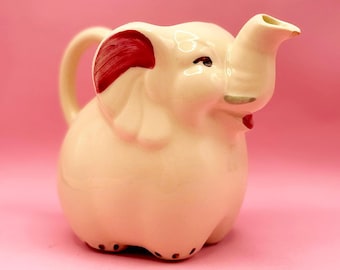 1940s Shawnee Pottery Elephant Creamer: Retro Kitchen Decor