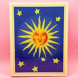 Vintage Celestial Photo Album, Star and Moon Scrapbook, Astrology Memory Book, Cosmic Photo Storage, Retro Starry Night Keepsake Album
