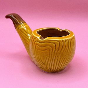 Vintage Pipe Shaped Ashtray, Tobacco Ceramic Pipe Ashtray, Gift Ideas