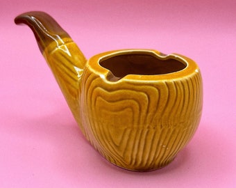 Cenicero de pipa vintage, cenicero de cerámica para tabaco