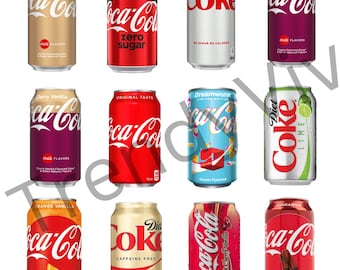 Coke Cola Digital Download * NOT a CUP WRAP* || Coke Cola || Soda Drink || Trending Png