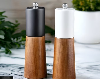 Smooth Wooden Salt and Pepper Grinder, Premium Handmade Salt and Pepper Mill, New Home Gift For Her, Kitchen accessories, Kitchen decoration