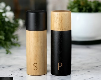 Simple Wooden Salt and Pepper Grinder, Kitchen Seasonings Grinder, New Home Gift, Kitchen Accessories, Premium Salt and Pepper Grinders