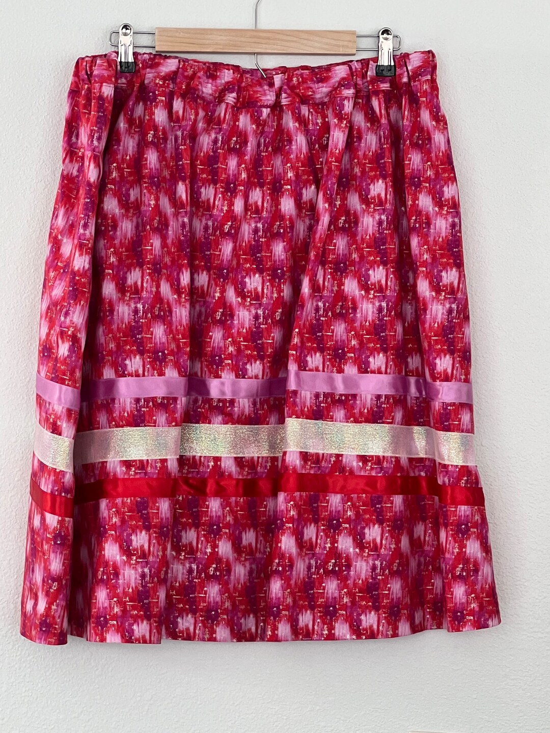 【more jude】layered wrap ribbon skirt Lace Overlay Ribbon Skirt | Floral Lace Ribbon Skirt