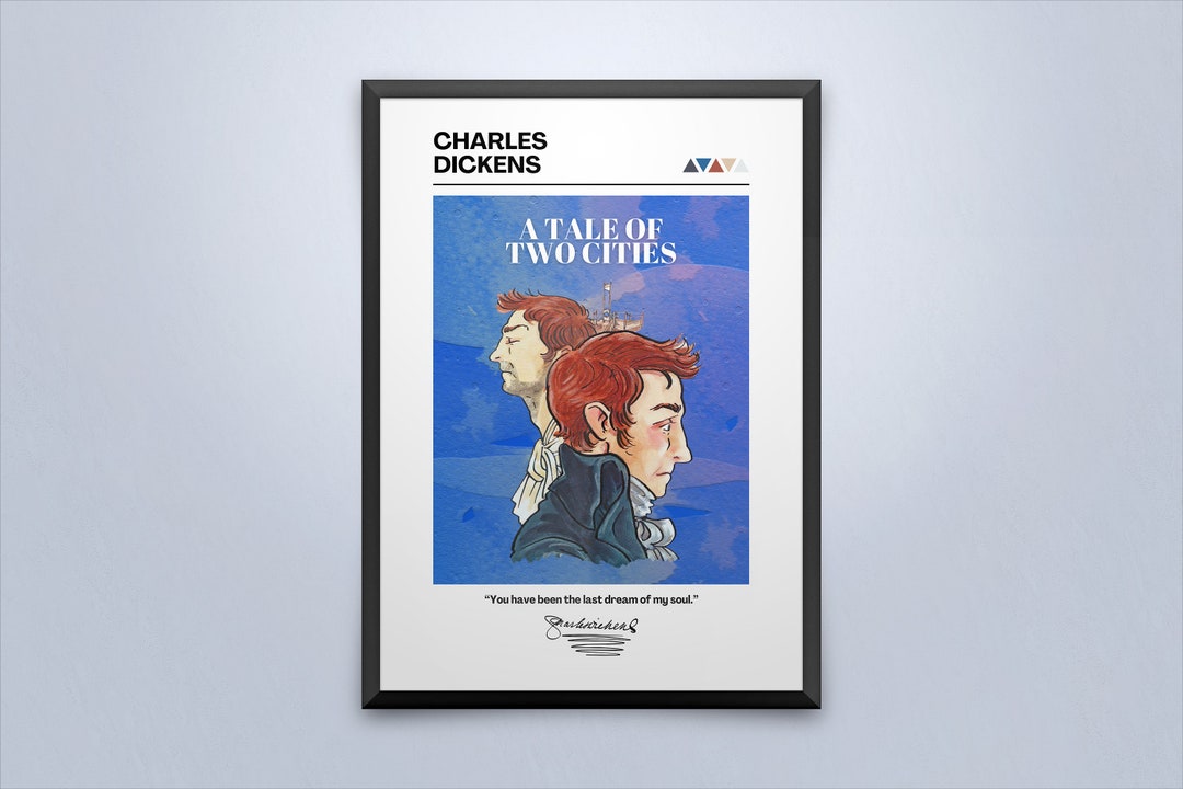 A Tale of Two Cities Book Cover Poster Charles Dickens - Etsy