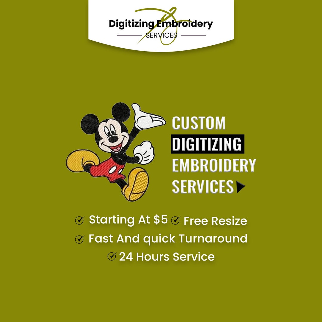 Custom Embroidery Digitizing Services Etsy