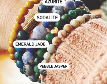 design your own wrist stack build your own create select your own stone collection boho bracelet stack hippie chic ethical gemstones