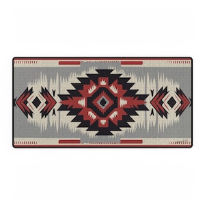 Alfombrilla de escritorio, alfombrilla de ratón XL, arte de manta navajo, alfombrilla para juegos, accesorio de escritorio, arte del suroeste, Arizona, Nuevo México, Santa Fe, arte del desierto