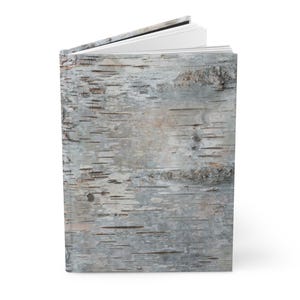 Birkenrinde Print Hardcover Journal, Tagebuch, Notizbuch, Geschenk für Schriftsteller, Camper, Geschenk für Abenteurer, Geschenk für Naturliebhaber, Schulzubehör