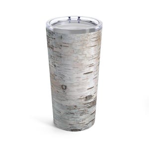 Birkenrinde Edelstahl Becher, 20 Unzen, Reise Becher, Geschenk für Naturliebhaber, Camper, Geschenk für Abenteurer, Wildnis Liebhaber, Naturforscher