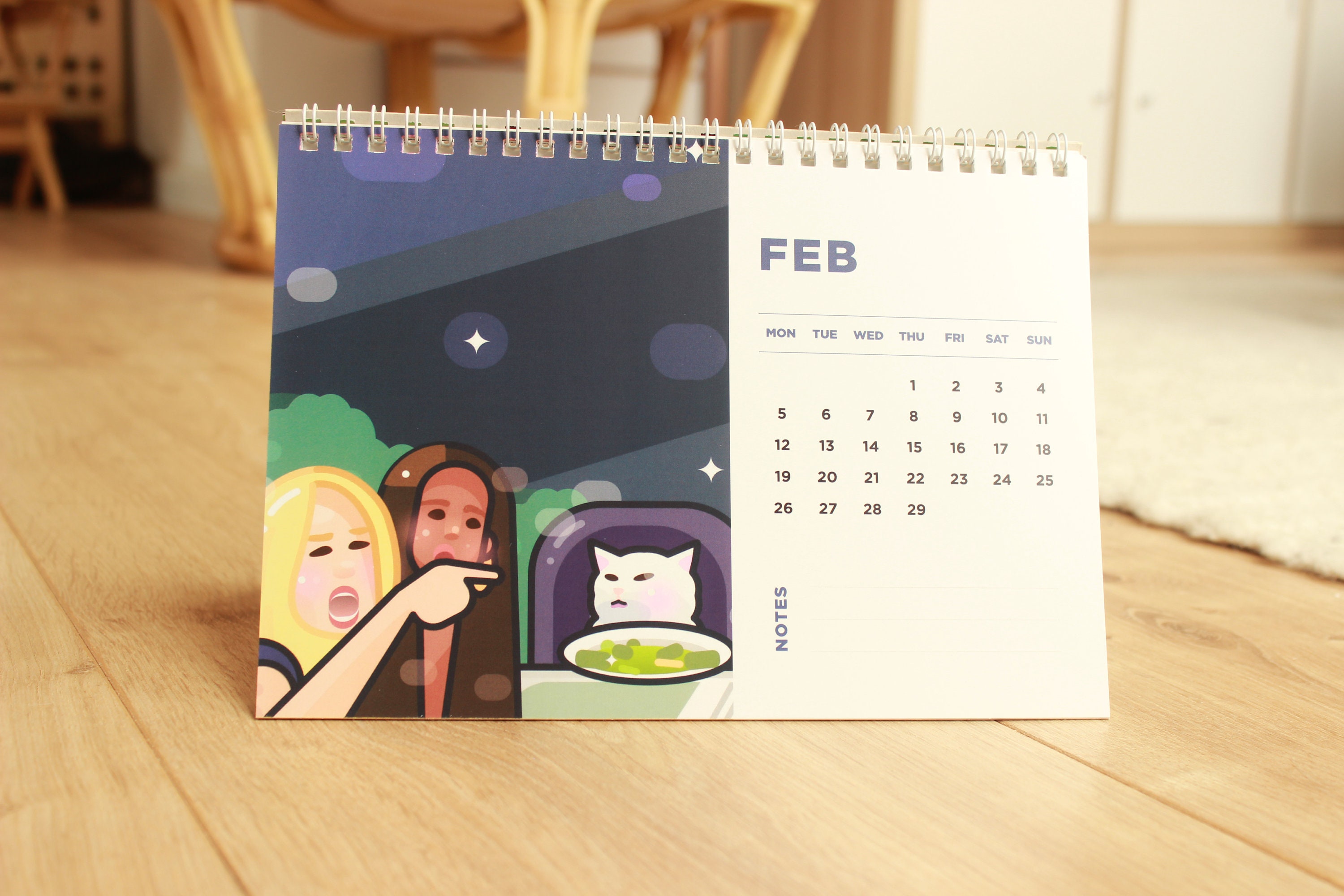 Meme Calendar 2024 Desk Calendar Etsy