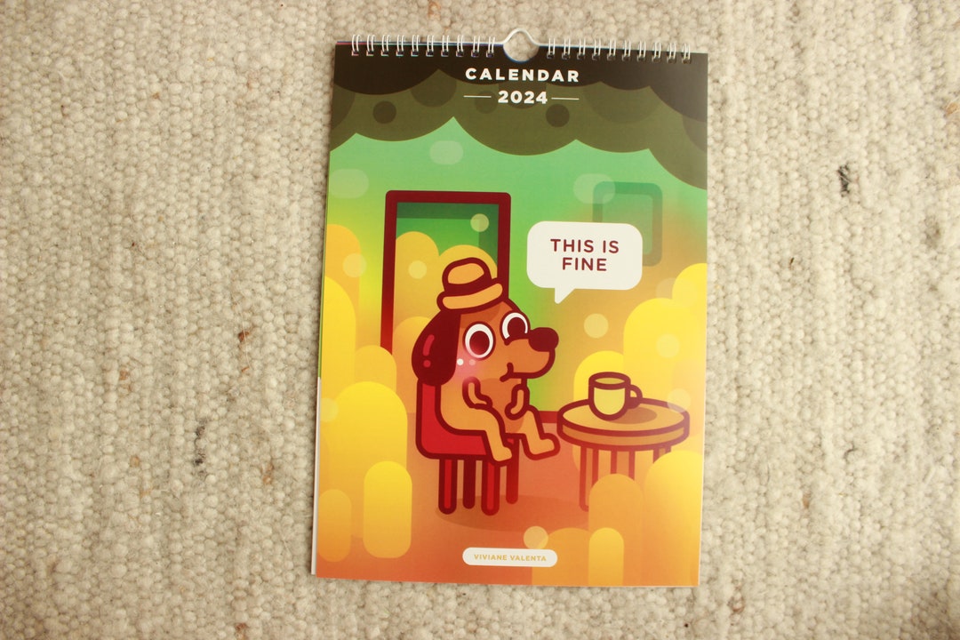 Meme Calendar 2024 Wall Calendar Etsy