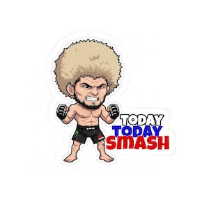 Sticker – Khabib Nurmagomedov, today today Smash, MMA Legend, Undefeated UFC Fighter Decal