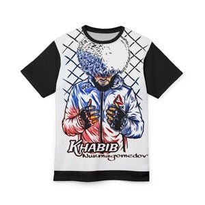 Khabib Nurmagomedov Shirt – Undefeated UFC MMA Champion T-Shirt, Khabib Fan Merch, Lightweight Polyester Unisex Tee