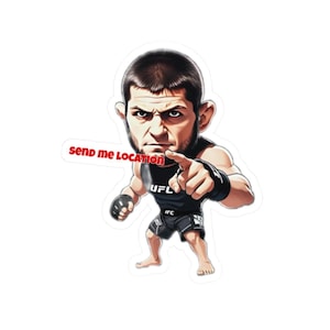 Adesivo Khabib The Eagle Lutador de MMA Guerreiro do Daguestão
