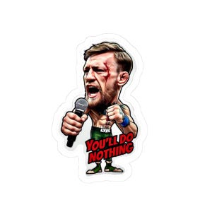 Conor McGregor Sticker UFC Fan Gift, MMA Laptop Decal gym