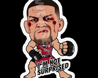 Nate Diaz Sticker | Stockton MMA Fighter | UFC Combat Sports Vinyl Decal