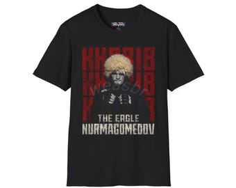 Khabib Nurmagomedov T-shirt Obesegrad UFC Champion - Lätt, GOAT, Polyester T-shirt för MMA-fans