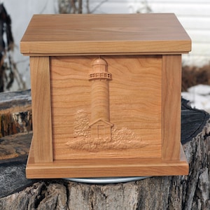 Nautical Cremation Urn, Coastal Lighthouse Funeral Urn, Nautical Memorial Vessel