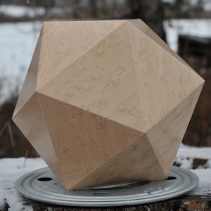 Modern Geometric Urn for Ashes, Elegant Cremation Urn, Artistic Memorial Vessel, Birdseye Maple Urn