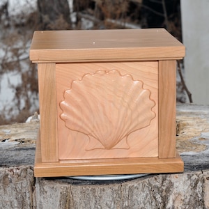 Handcrafted Sea Shell Cremation Urn, Oceanic Memorial Vessel, Keepsake Urn for Ashes, Sea Shell Urn, Beach Urn