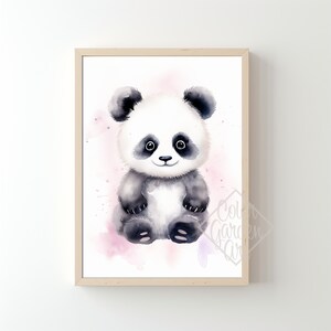 Baby Panda Watercolor Printable Wall Art INSTANT DIGITAL DOWNLOAD | A059