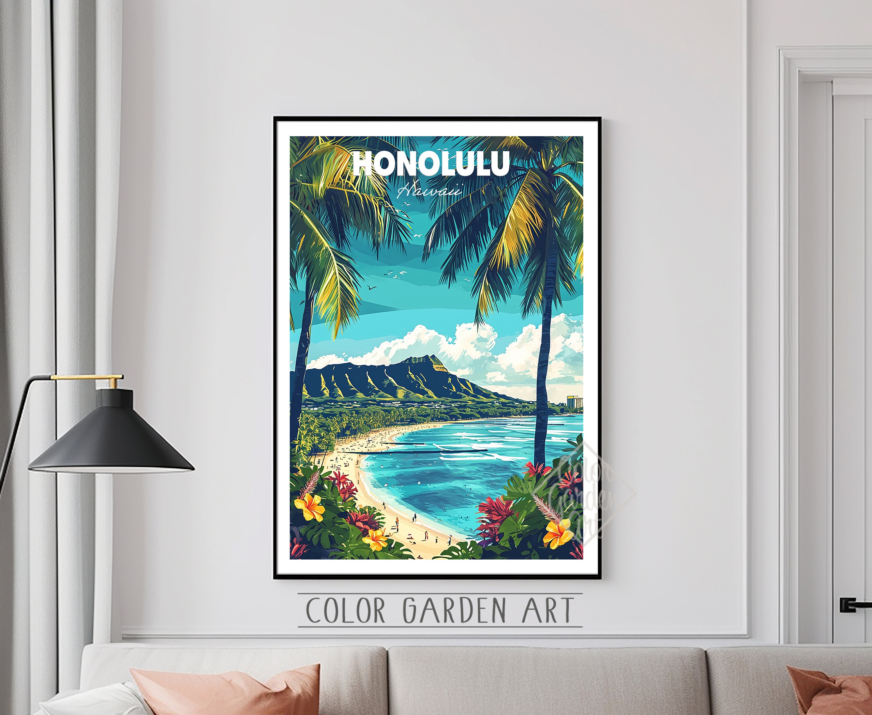 Hawaii vintage tourist posters - Etsy 日本