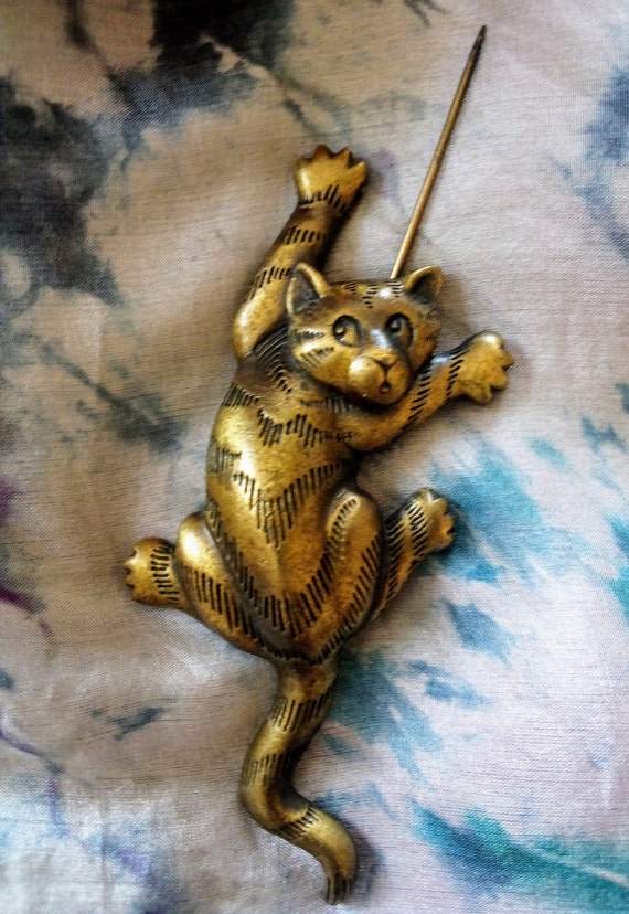JJ Claiborne Monet Cat Set Panther Brooch Animal … - image 7
