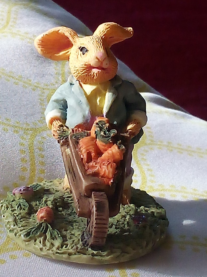 Resin Bunny Mini Figurine Toy Collectible Etsy