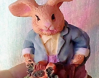Resin Bunny Mini- Figurine Toy Collectible
