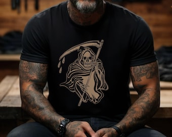 Vintage  Tattoo flash T-shirt, graphic t-shirt,  Tattoo Design, Old School Tattoo t-shirt, Tattoo Art, Classic Tattoo Art, Reaper tattoo Tee