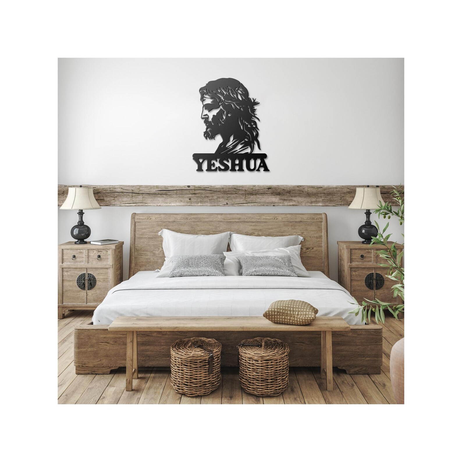 YESHUA Messiah Jesus Metal Wall Art Sign Spiritual Home Office Decor ...