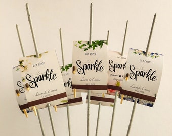 Personalized Sparkler Tag for wedding, party, engagement and anniversary. Wedding Sparkler Tag, Custom Sparkler Tags, Unique Sparkler Tags