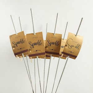 Étiquette cierge magique personnalisée pour mariage, fête, fiançailles et anniversaire de mariage. Etiquettes pour feux d'artifice avec allumettes, Décorations de mariage