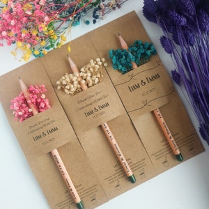 Personalized Seed Pencils for Weddings, Save the Date Pencils, Custom Favors For Guests, Personalized Seed Pencil For Guest, Thank You Gifts