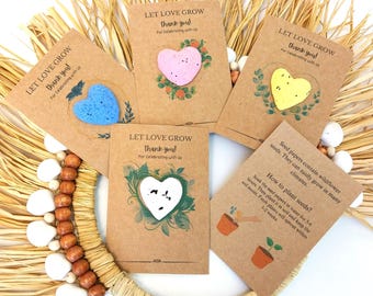 Carta di semi personalizzata. Biglietti di semi piantabili. Lascia che l'amore cresca. Regali ecologici. Biglietto di ringraziamento.
