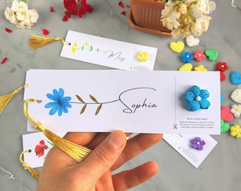 Personalized Seed Paper Bookmark – Eco Friendly Custom Plantable Bookmark Favors for All Celebrations