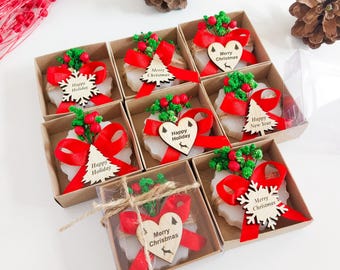 Christmas Scent Soap Favors, Personalized Christmas Gifts, Custom Christmas Favors, Christmas Table Decor, New Year Merry Christmas Favors.