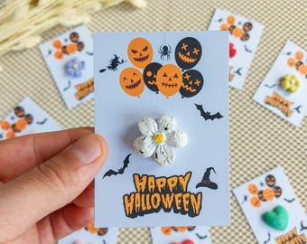 Plantable Halloween Seed Paper Favors. Personalized Halloween Gifts, Colorful Wildflower Seed Paper Shapes. Eco Friendly Gifts for Guests.