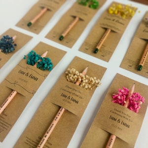 Personalized Seed Pencils for Weddings, Save the Date Pencils, Custom Favors For Guests, Personalized Seed Pencil For Guest, Thank You Gifts