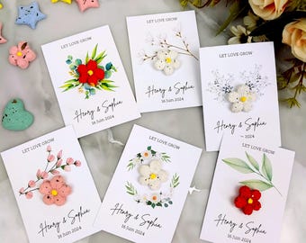 Carta semi piantabile personalizzata. Bomboniere ecologiche piantabili per matrimonio. Regalo unico per gli ospiti. Biglietto di battesimo. Bomboniere per laurea.