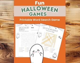 Halloween Word Find, Fun Printable Puzzle for Kids, Classroom Activity, Halloween Party Game, Word Search